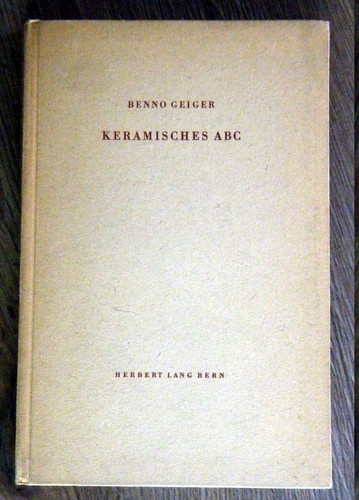 Benno geiger keramisches - -,