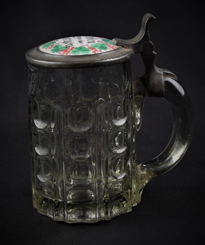 Alter bierkrug antik - bierkrug, glas