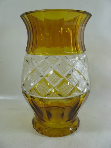 Vase überfang bernstein ca - bernstein,