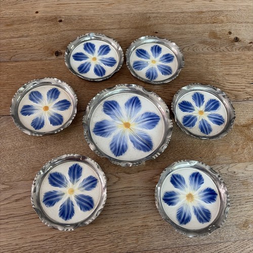Glas untersetzer vintage blau - untersetzer,