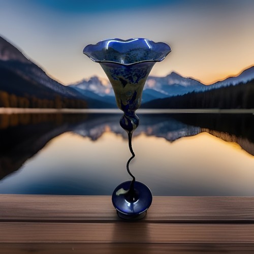 Kobaltblaue art glas vase - kobaltblaue,
