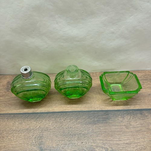Porzellan grünes glas - 3x,