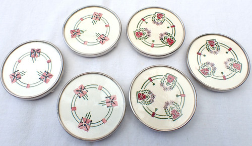 Jugendstil glas untersetzer - jugendstil,