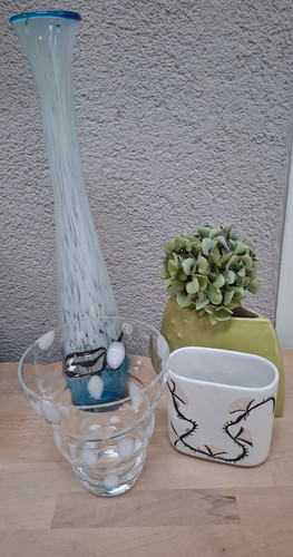 Konvolut vier vasen - vier, glas